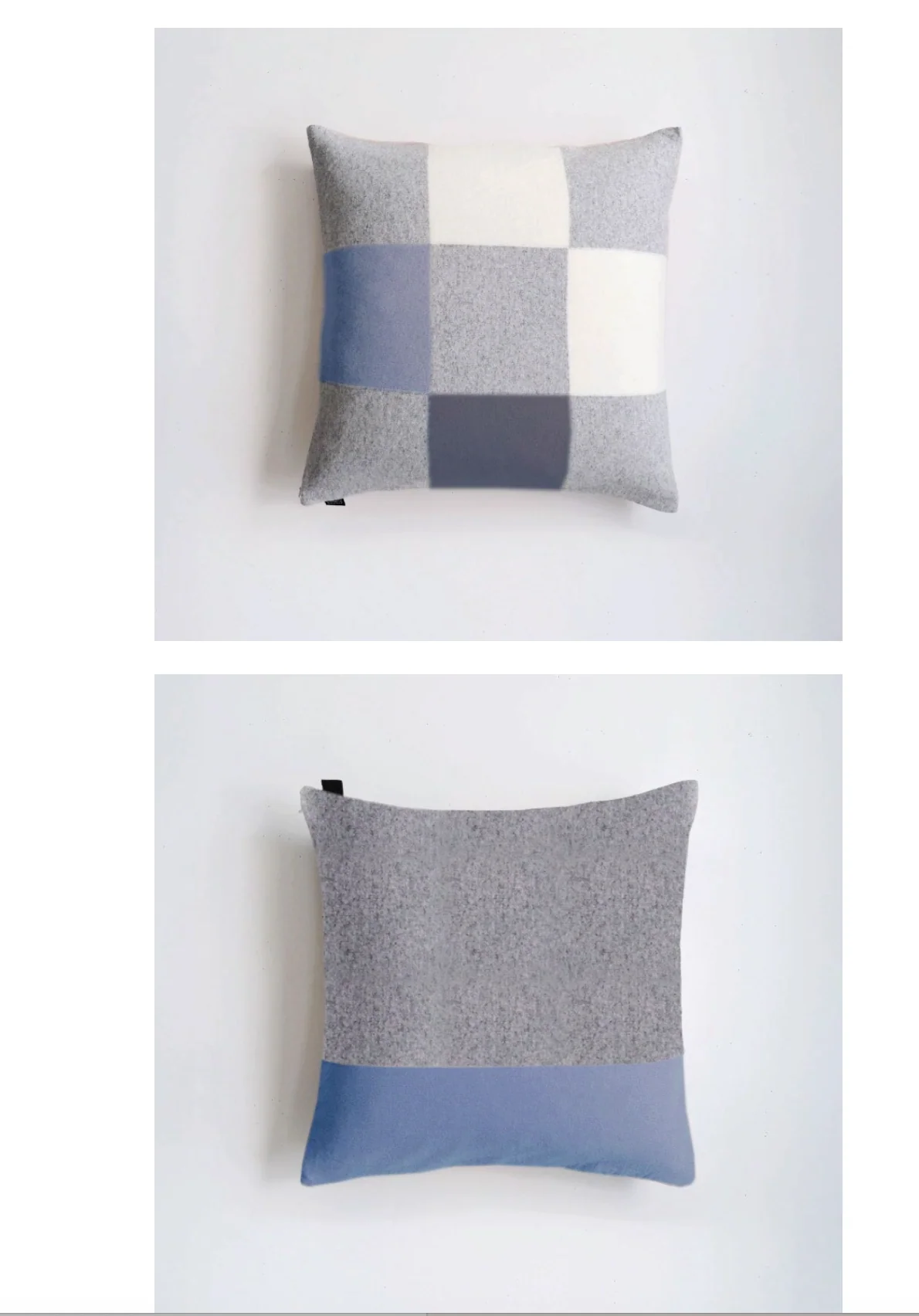 Bico Cushion Check - Blue  / Grey