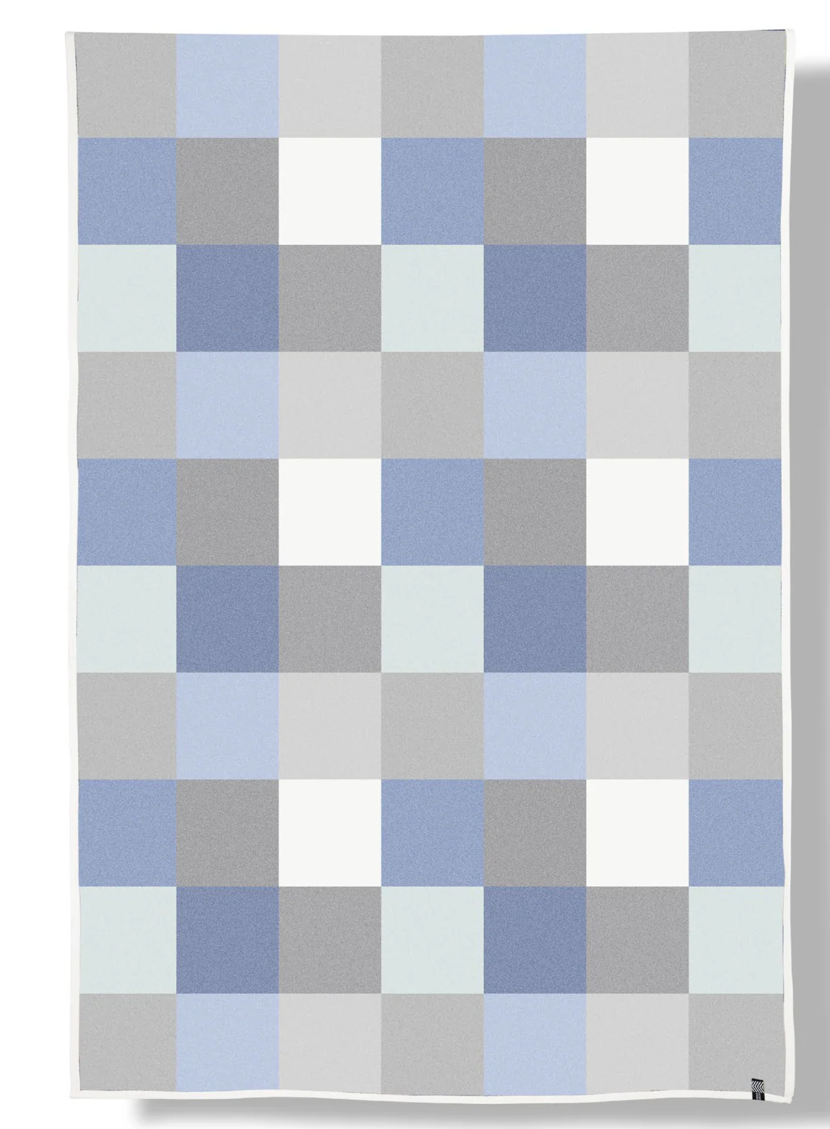 Bico Wool Blanket Check - Blue  / Grey