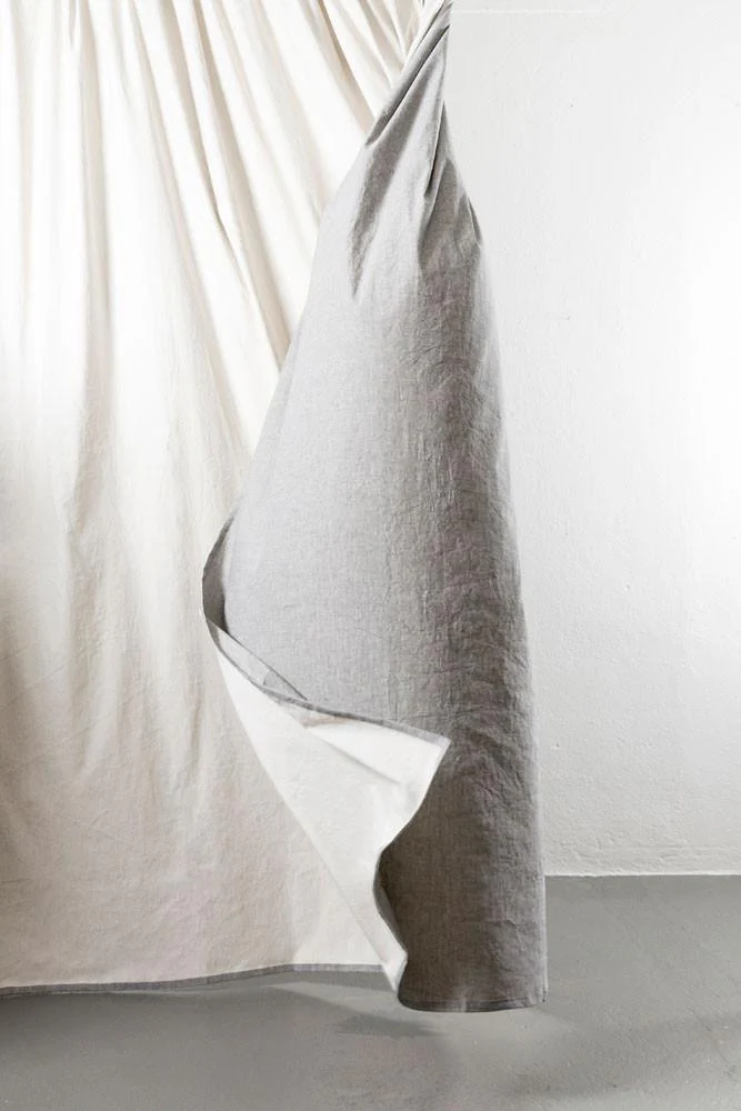 Cotton & Linen Curtains "Belize" in Sand & Stone Colors - Image 3